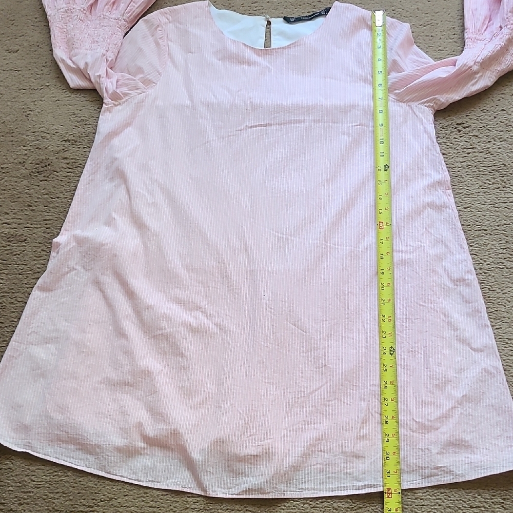 Zara Light Pink Bell Sleeve Blouse 100% Cotton - Picture 7 of 12